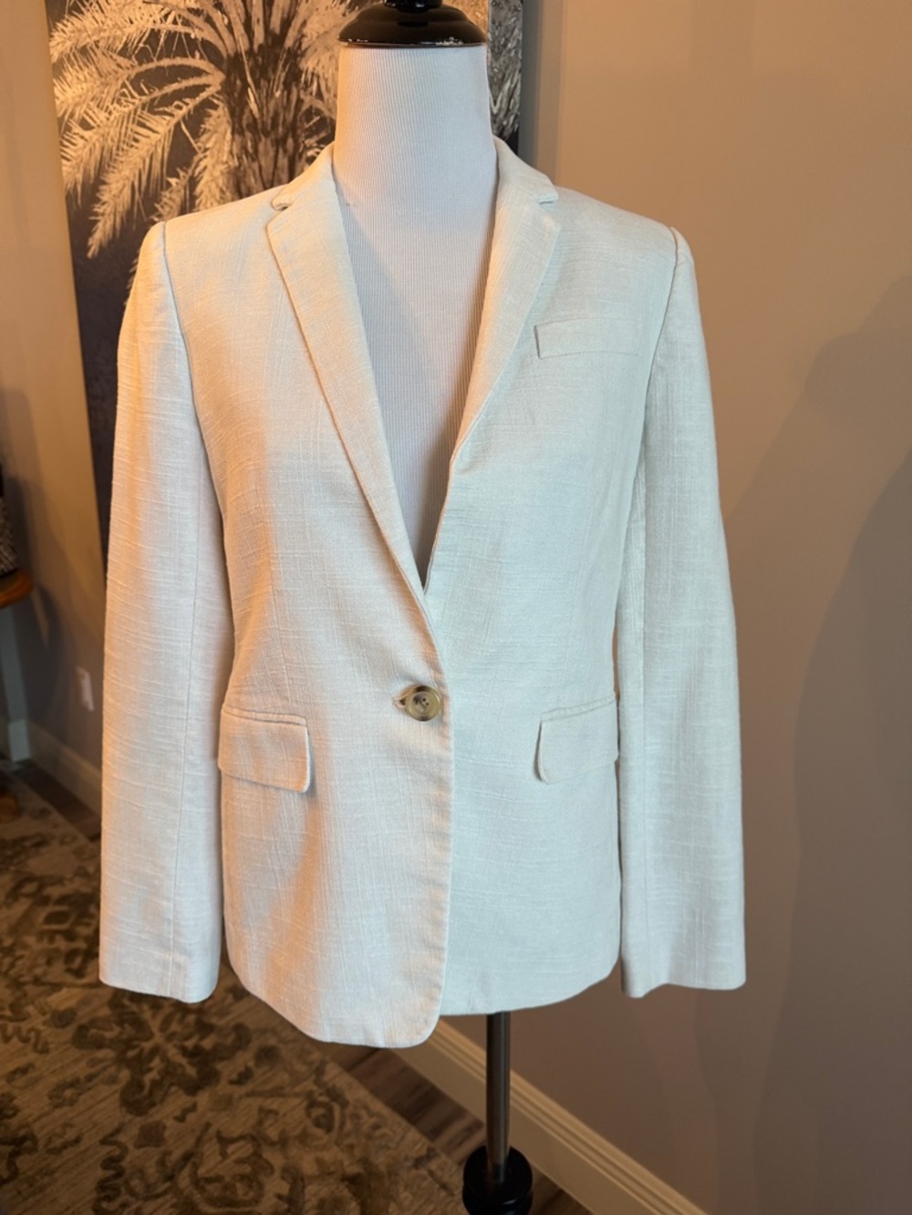 J. Crew Cream Blazer with Lining